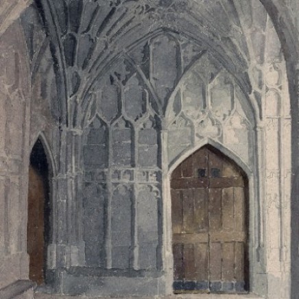 Slype Door at Gloucester Cathedral Watercolour by Fr Stephen Horton